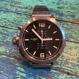 U-Boat Italo Fontana No 411 of 1000 Lefty Black Dial Chronograph Men's Watch